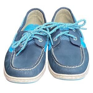 Women’s Navy & Teal Sperry Boat Shoes 10M
